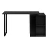 Monarch Specialties I 7601 - Computer Desk, Home Office, Left, Right Set-up, Storage Shelves, 55"L, Work, Laptop, Black Laminate, Black Metal, Contemporary, Modern - - Mounts For Less