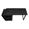 Monarch Specialties I 7601 - Computer Desk, Home Office, Left, Right Set-up, Storage Shelves, 55"L, Work, Laptop, Black Laminate, Black Metal, Contemporary, Modern - - Mounts For Less