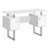 Monarch Specialties I 7605 - Computer Desk, Home Office, Laptop, Storage, 48"L, Work, White Laminate, Grey Metal, Contemporary, Modern - - Mounts For Less