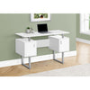 Monarch Specialties I 7605 - Computer Desk, Home Office, Laptop, Storage, 48"L, Work, White Laminate, Grey Metal, Contemporary, Modern - - Mounts For Less