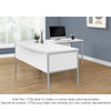 Monarch Specialties I 7725 - Computer Desk, 72"L, Home Office, Work, Laptop, Commercial Grade, File Storage Drawer, White Laminate, Silver Metal, Contemporary, Modern - - Mounts For Less