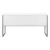 Monarch Specialties I 7728 - Office Hutch, 72"L, Work, Storage Doors, Home Office, Commercial Grade, White Laminate, Silver Metal, Contemporary, Modern - - Mounts For Less