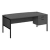 Monarch Specialties I 7730 - Computer Desk, 72"L, Home Office, Work, Laptop, Commercial Grade, File Storage Drawer, Grey Laminate, Black Metal, Contemporary, Modern - - Mounts For Less