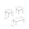 Monarch Specialties I 7892P - Table Set, 3pcs Set, Coffee, End, Black Metal, White Marble Look Laminate, Contemporary, Modern - - Mounts For Less