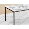 Monarch Specialties I 7892P - Table Set, 3pcs Set, Coffee, End, Black Metal, White Marble Look Laminate, Contemporary, Modern - - Mounts For Less