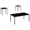 Monarch Specialties I 7894P - Table Set, 3pcs Set, Coffee, End, Black Metal, Black Laminate, Contemporary, Modern - - Mounts For Less