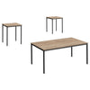 Monarch Specialties I 7895P - Table Set, 3pcs Set, Coffee, End, Black Metal, Dark Taupe Laminate, Contemporary, Modern - - Mounts For Less