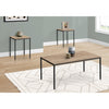 Monarch Specialties I 7895P - Table Set, 3pcs Set, Coffee, End, Black Metal, Dark Taupe Laminate, Contemporary, Modern - - Mounts For Less