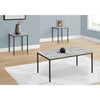 Monarch Specialties I 7896P - Table Set, 3pcs Set, Coffee, End, Black Metal, Grey Laminate, Contemporary, Modern - - Mounts For Less