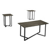 Monarch Specialties I 7975P - Table Set, 3pcs Set, Coffee, End, Living Room, Dark Bronze Laminate, Black Metal, Contemporary, Modern - - Mounts For Less