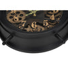 Monarch Specialties I 9014 - Clocks, 12" Round, Gear Mechanism, Table Clock, Black, Transitional - - Mounts For Less