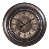 Monarch Specialties I 9027 - Clocks, 30" Round, Large Oversized, Wall Clock, Brown, Transitional - - Mounts For Less