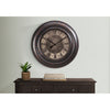 Monarch Specialties I 9027 - Clocks, 30" Round, Large Oversized, Wall Clock, Brown, Transitional - - Mounts For Less