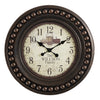 Monarch Specialties I 9046 - Clocks, 20" Round, Wall Clock, Antique Brown, Transitional - - Mounts For Less