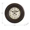 Monarch Specialties I 9046 - Clocks, 20" Round, Wall Clock, Antique Brown, Transitional - - Mounts For Less