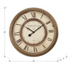 Monarch Specialties I 9047 - Clocks, 20" Round, Wall Clock, Antique Brown, Transitional - - Mounts For Less