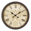 Monarch Specialties I 9048 - Clocks, 20" Round, Wall Clock, Antique Brown, Transitional - - Mounts For Less