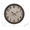 Monarch Specialties I 9054 - Clocks, 20" Round, Wall Clock, Antique Brown, Transitional - - Mounts For Less