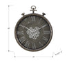 Monarch Specialties I 9075 - Clocks, 24" Round, Gear Mechanism, Wall Clock, Grey, Transitional - - Mounts For Less