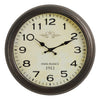 Monarch Specialties I 9080 - Clocks, 16" Round, Wall Clock, Antique Brown, Transitional - - Mounts For Less