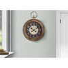 Monarch Specialties I 9092 - Clocks, 18" Round, Wall Clock, Antique Brown, Traditional - - Mounts For Less