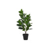 Monarch Specialties I 9504 - Artificial Plant, 28" Tall, Garcinia Tree, Indoor, Faux, Fake, Floor, Greenery, Potted, Real Touch, Decorative, Green Leaves, Black Pot - - Mounts For Less