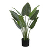 Monarch Specialties I 9509 - Artificial Plant, 37" Tall, Aureum Tree, Indoor, Faux, Fake, Floor, Greenery, Potted, Real Touch, Decorative, Green Leaves, Black Pot - - Mounts For Less