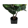 Monarch Specialties I 9517 - Artificial Plant, 49" Tall, Fiddle Tree, Indoor, Faux, Fake, Floor, Greenery, Potted, Real Touch, Decorative, Green Leaves, Black Pot - - Mounts For Less