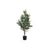 Monarch Specialties I 9520 - Artificial Plant, 47" Tall, Acacia Tree, Indoor, Faux, Fake, Floor, Greenery, Potted, Silk, Decorative, Green Leaves, Black Pot - - Mounts For Less