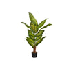 Monarch Specialties I 9535 - Artificial Plant, 47" Tall, Evergreen Tree, Indoor, Faux, Fake, Floor, Greenery, Potted, Real Touch, Decorative, Green Leaves, Black Pot - - Mounts For Less