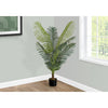 Monarch Specialties I 9537 - Artificial Plant, 47" Tall, Palm Tree, Indoor, Faux, Fake, Floor, Greenery, Potted, Real Touch, Decorative, Green Leaves, Black Pot - - Mounts For Less