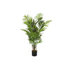 Monarch Specialties I 9538 - Artificial Plant, 47" Tall, Areca Palm Tree, Indoor, Faux, Fake, Floor, Greenery, Potted, Real Touch, Decorative, Green Leaves, Black Pot - - Mounts For Less