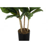 Monarch Specialties I 9540 - Artificial Plant, 41" Tall, Fiddle Tree, Indoor, Faux, Fake, Floor, Greenery, Potted, Real Touch, Decorative, Green Leaves, Black Pot - - Mounts For Less