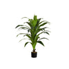 Monarch Specialties I 9542 - Artificial Plant, 47" Tall, Dracaena Tree, Indoor, Faux, Fake, Floor, Greenery, Potted, Real Touch, Decorative, Green Leaves, Black Pot - - Mounts For Less