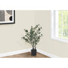 Monarch Specialties I 9562 - Artificial Plant, 35" Tall, Eucalyptus Tree, Indoor, Faux, Fake, Floor, Greenery, Potted, Decorative, Green Leaves, Black Pot - - Mounts For Less