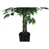 Monarch Specialties I 9564 - Artificial Plant, 58" Tall, Ficus Tree, Indoor, Faux, Fake, Floor, Greenery, Potted, Decorative, Green Leaves, Black Pot - - Mounts For Less