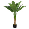 Monarch Specialties I 9567 - Artificial Plant, 43" Tall, Banana Tree, Indoor, Faux, Fake, Floor, Greenery, Potted, Real Touch, Decorative, Green Leaves, Black Pot - - Mounts For Less
