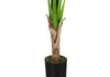 Monarch Specialties I 9567 - Artificial Plant, 43" Tall, Banana Tree, Indoor, Faux, Fake, Floor, Greenery, Potted, Real Touch, Decorative, Green Leaves, Black Pot - - Mounts For Less