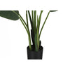 Monarch Specialties I 9570 - Artificial Plant, 60" Tall, Bird Of Paradise Tree, Indoor, Faux, Fake, Floor, Greenery, Potted, Decorative, Green Leaves, Black Pot - - Mounts For Less