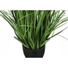 Monarch Specialties I 9575 - Artificial Plant, 23" Tall, Grass, Indoor, Faux, Fake, Table, Greenery, Potted, Real Touch, Decorative, Green Grass, Black Pot - - Mounts For Less