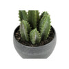 Monarch Specialties I 9587 - Artificial Plant, 6" Tall, Succulent, Indoor, Faux, Fake, Table, Greenery, Potted, Set Of 3, Decorative, Green Plants, Grey Cement Pots - - Mounts For Less