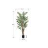 Monarch Specialties I 9590 - Artificial Plant, 83" Tall, Palm Tree, Decorative, Floor, Indoor, Potted, Real Touch, Green Leaves, Black Pot - - Mounts For Less