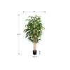 Monarch Specialties I 9592 - Artificial Plant, 83" Tall, Bamboo Tree, Floor, Indoor, Potted, Real Touch, Green Leaves, Black Pot - - Mounts For Less