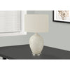 Monarch Specialties I 9607 - Lighting, 28"H, Table Lamp, Cream Ceramic, Ivory / Cream Shade, Contemporary - - Mounts For Less