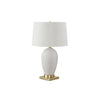 Monarch Specialties I 9610 - Lighting, 26"H, Table Lamp, White Ceramic, Ivory / Cream Shade, Transitional - - Mounts For Less
