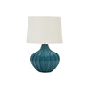 Monarch Specialties I 9612 - Lighting, 24"H, Table Lamp, Blue Ceramic, Ivory / Cream Shade, Transitional - - Mounts For Less