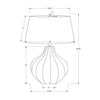 Monarch Specialties I 9612 - Lighting, 24"H, Table Lamp, Blue Ceramic, Ivory / Cream Shade, Transitional - - Mounts For Less