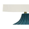 Monarch Specialties I 9612 - Lighting, 24"H, Table Lamp, Blue Ceramic, Ivory / Cream Shade, Transitional - - Mounts For Less