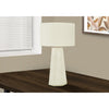 Monarch Specialties I 9614 - Lighting, 29"H, Table Lamp, White Ceramic, Ivory / Cream Shade, Contemporary - - Mounts For Less