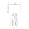 Monarch Specialties I 9620 - Lighting, 25"H, Table Lamp, Black Ceramic, Ivory / Cream Shade, Contemporary - - Mounts For Less